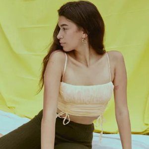 UO Deja Cropped Cinched Cami